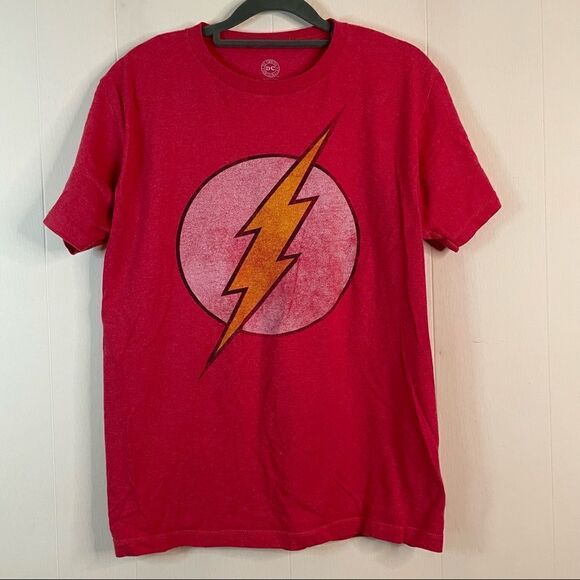 DC Comics Distressed Flash Logo T-Shirt - Picture 1 of 3